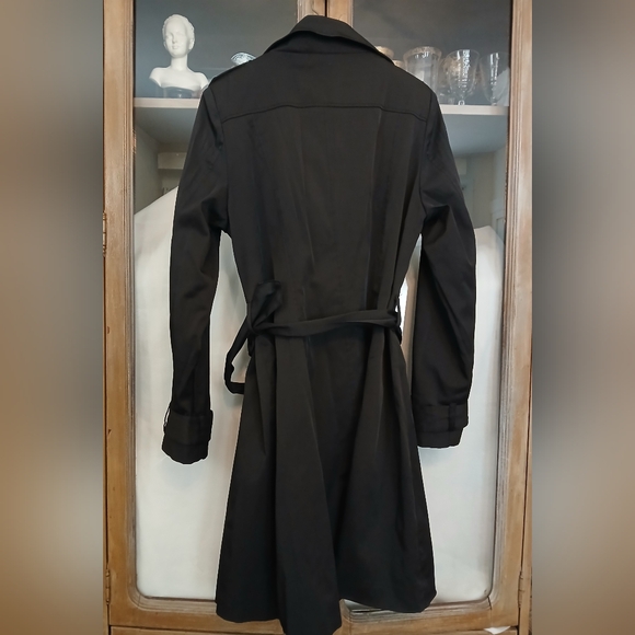 Vertigo Paris Trench Black Raincoat - L - Picture 2 of 5